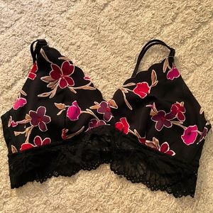 bralette from auden, medium, pink purple red black and tan